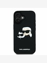 Karl Lagerfeld Karl Lagerfeld 3D Rubber Double Heads Zadní Kryt pro iPhone 16 Black