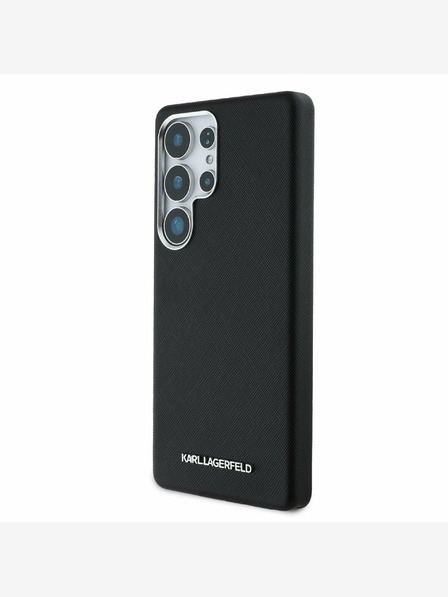 Karl Lagerfeld Karl Lagerfeld PU Saffiano Metal Logo and Frame Zadní Kryt pro Samsung Galaxy S25 Ultra Black