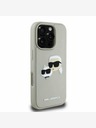 Karl Lagerfeld Karl Lagerfeld 3D Rubber Double Heads Zadní Kryt pro iPhone 16 Pro Beige