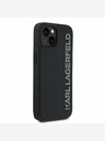 Karl Lagerfeld Karl Lagerfeld 3D Rubber Glitter Logo Zadní Kryt pro iPhone 14 Black