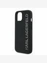 Karl Lagerfeld Karl Lagerfeld 3D Rubber Glitter Logo Zadní Kryt pro iPhone 14 Black