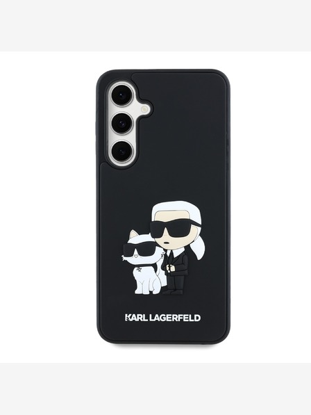 Karl Lagerfeld Karl Lagerfeld 3D Rubber Karl and Choupette Zadní Kryt pro Samsung Galaxy S24 FE Black