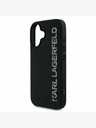 Karl Lagerfeld Karl Lagerfeld 3D Rubber Glitter Logo Zadní Kryt pro iPhone 16 Black