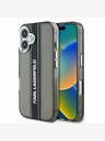Karl Lagerfeld Karl Lagerfeld IML Stripe Logo Zadní Kryt pro iPhone 16 Black