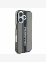 Karl Lagerfeld Karl Lagerfeld IML Stripe Logo Zadní Kryt pro iPhone 16 Black