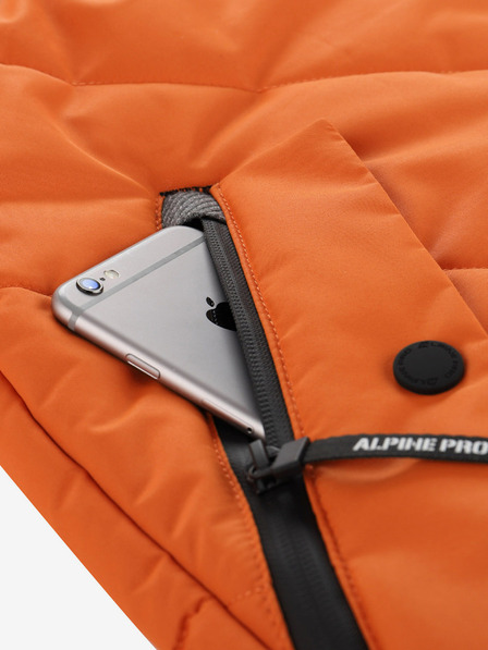 ALPINE PRO Oranžová pánská zimní bunda s kapucí Alpine Pro ICYB 7