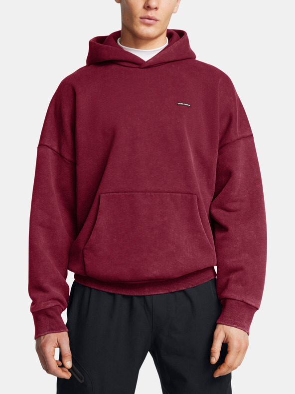Under Armour Pánská mikina Under Armour UA Icon HWT Flc Wash OS Hood-RED