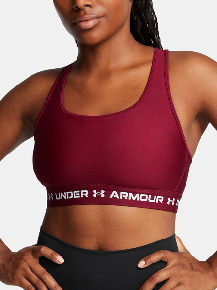 Under Armour Dámská podprsenka Under Armour Crossback Mid Bra-RED