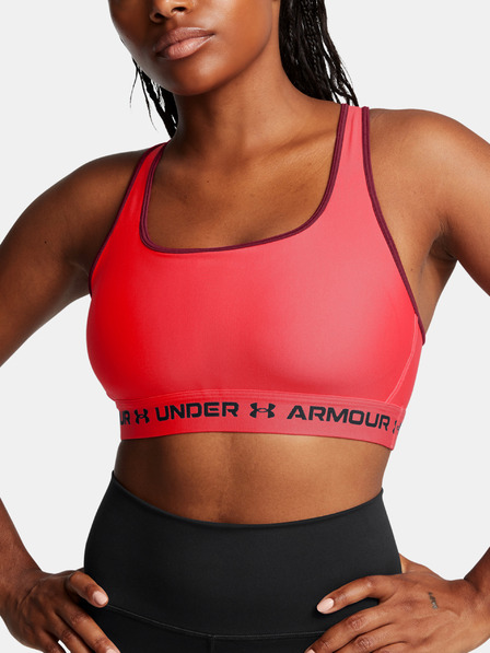 Under Armour Dámská podprsenka Under Armour Crossback Mid Bra-RED