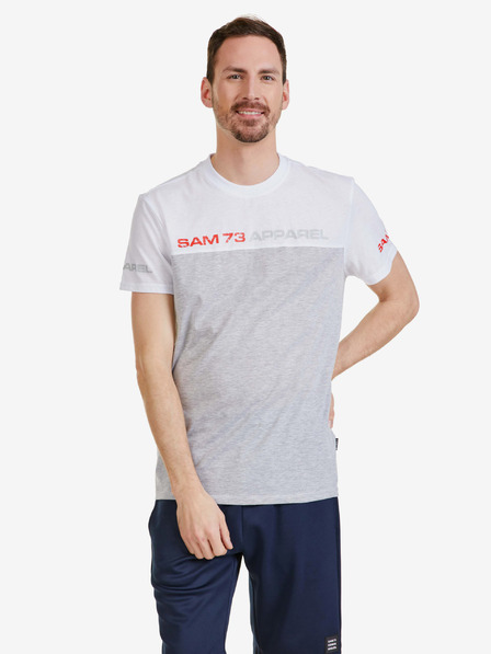 Sam 73 Bílé pánské tričko SAM 73 Malcolm