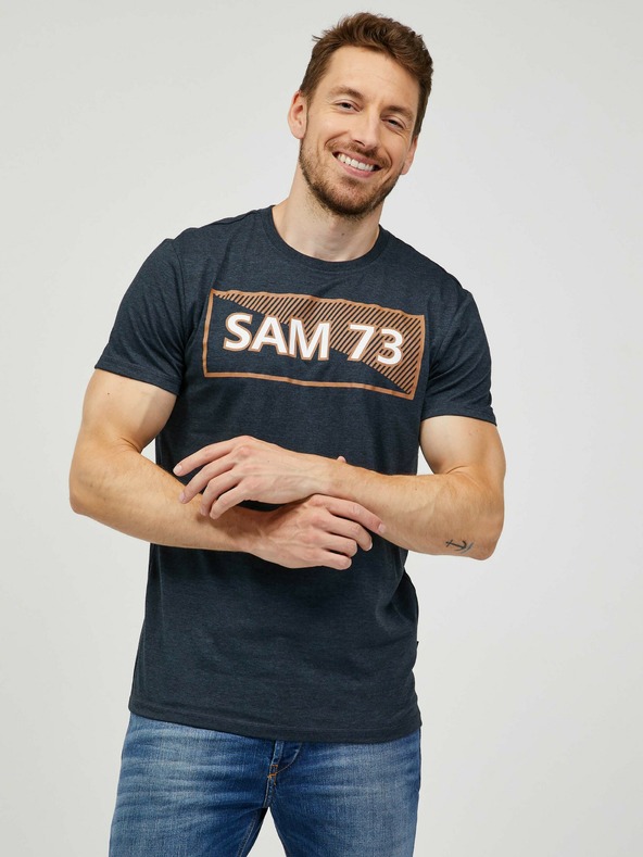 Sam 73 Tmavě šedé pánské tričko SAM 73 Fenri