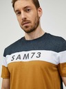 Sam 73 Šedo-hnědé pánské tričko SAM 73 Kavix