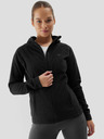 4F Dámská fleece mikina na zip regular s kapucí 4F