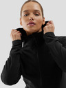 4F Dámská fleece mikina na zip regular s kapucí 4F