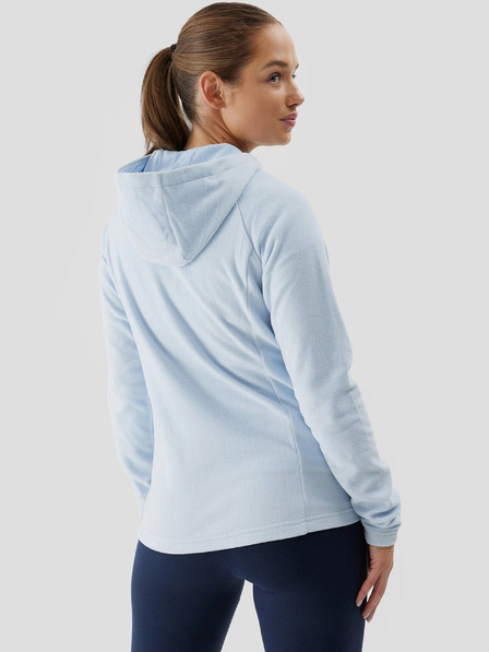 4F Dámská fleece mikina na zip s kapucí regular 4F