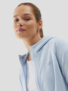 4F Dámská fleece mikina na zip s kapucí regular 4F