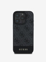Guess Guess PU 4G Stripe Zadní Kryt pro iPhone 16 Pro Max Grey