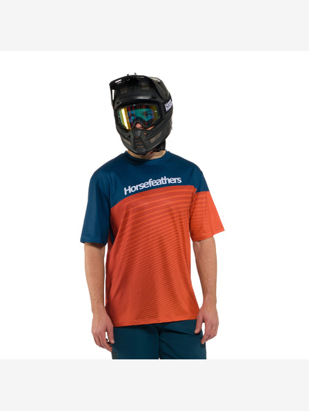 Horsefeathers Bike dres Quantum - petrol/burnt orange HORSEFEATHERS