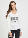 Guess Bílé dámské tričko s dlouhým rukávem Guess Mirela