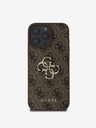 Guess Guess PU 4G Metal Logo Zadní Kryt pro iPhone 16 Pro Max Brown