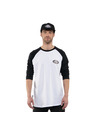 Horsefeathers Triko Dynamo Raglan - white/black HORSEFEATHERS