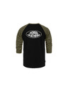Horsefeathers Triko Dynamo Raglan - black/burnt olive HORSEFEATHERS