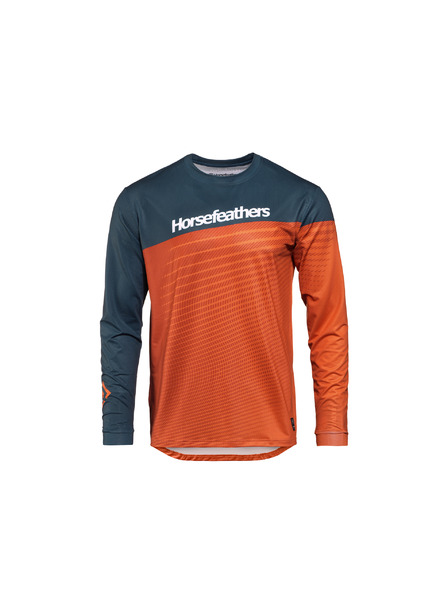 Horsefeathers Pánská bike dres Quantum petrol/burnt orange HORSEFEATHERS