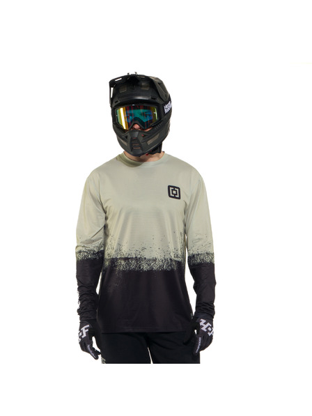 Horsefeathers Bike dres Quantum LS - silver birch/black HORSEFEATHERS