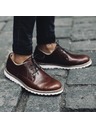 Vasky Pánské kožené polobotky tmavě hnědé - jarní / podzimní boty Vasky Derby Dark Brown