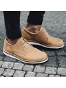 Vasky Pánské kožené polobotky světle hnědé - jarní / podzimní boty Vasky Derby Caramel