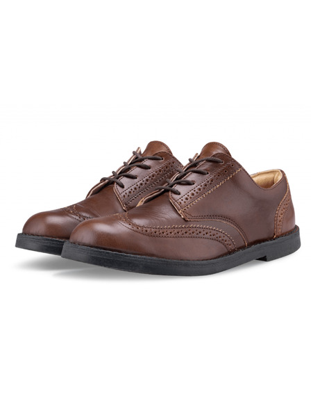 Vasky Pánské elegantní kožené polobotky tmavě hnědé - jarní / podzimní boty Vasky Brogue Low Dark