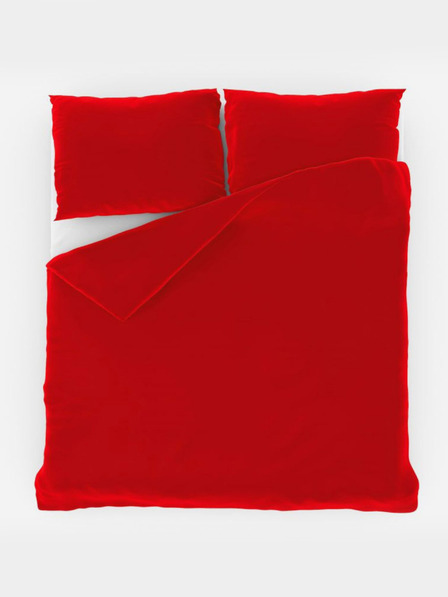 Kvalitex Francouzské jednobarevné bavlněné povlečení 200x200, 70x90cm červené