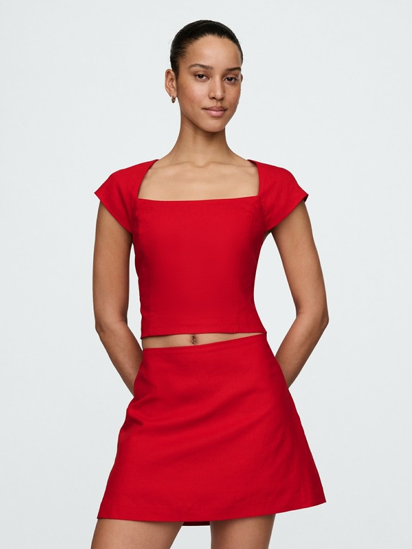 GAP Lněný crop top GAP