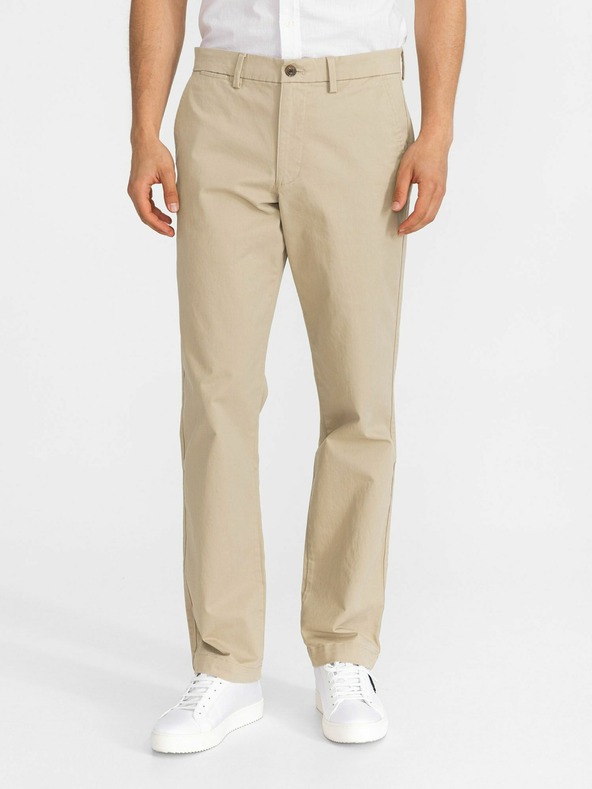 GAP Kalhoty essential khaki straight fit GapFlex
