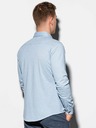 Ombre Clothing Světle modrá pánská košile K540