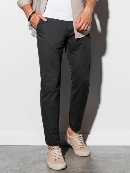 Ombre Clothing Černé pánské chino kalhoty Ombre Clothing