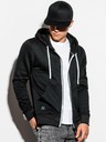 Ombre Clothing Černá pánská basic mikina s kapucí Ombre Clothing