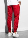 Ombre Clothing Červené pánské basic tepláky Ombre Clothing