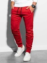 Ombre Clothing Červené pánské basic tepláky Ombre Clothing