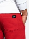 Ombre Clothing Červené pánské basic tepláky Ombre Clothing