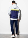 Ombre Clothing Modro-bílá pánská jarní bunda Ombre Clothing C438
