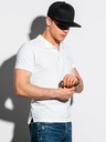 Ombre Clothing Bílé pánské basic polo tričko Ombre Clothing