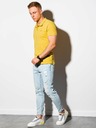 Ombre Clothing Žluté pánské basic polo tričko Ombre Clothing