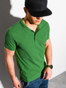Ombre Clothing Zelené pánské basic polo tričko Ombre Clothing