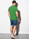 Ombre Clothing Zelené pánské basic polo tričko Ombre Clothing