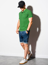 Ombre Clothing Zelené pánské basic polo tričko Ombre Clothing