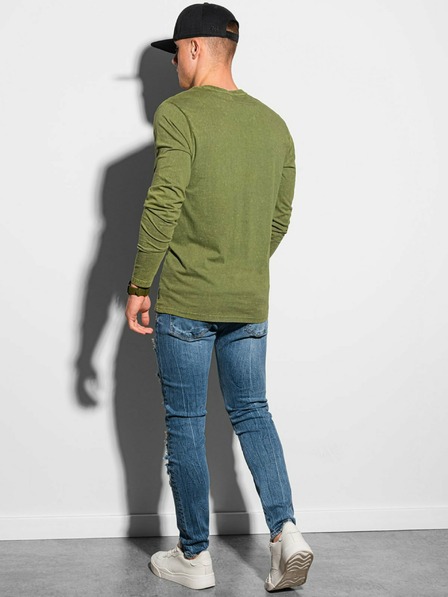 Ombre Clothing Zelené pánské basic tričko Ombre Clothing