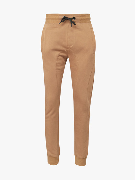 Ombre Clothing Světle hnědé pánské basic tepláky Ombre Clothing