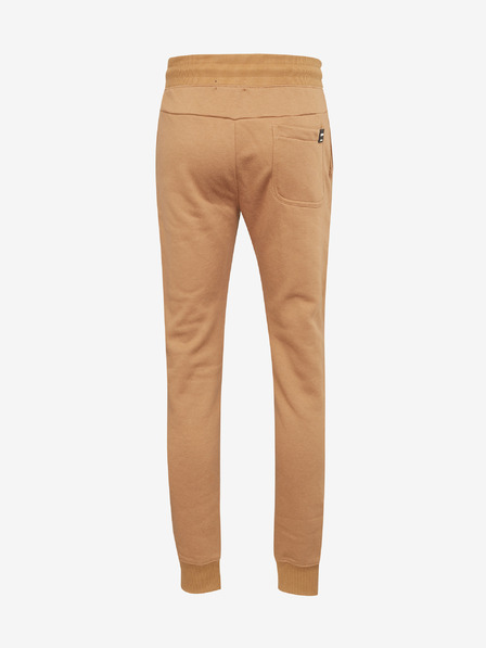 Ombre Clothing Světle hnědé pánské basic tepláky Ombre Clothing