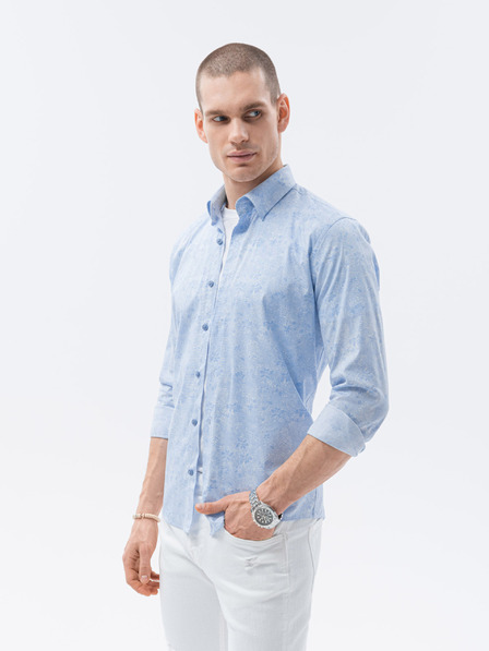 Ombre Clothing Světle modrá pánská košile Ombre Clothing K609